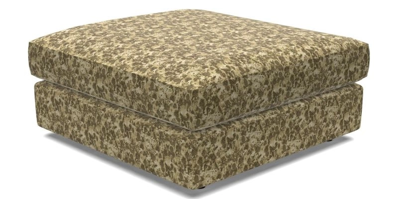 Slingsby fixed cover Footstool in Two Tone Plain Biscuit