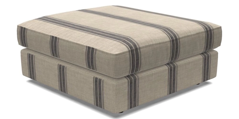 Slingsby fixed cover Footstool in Two Tone Plain Biscuit