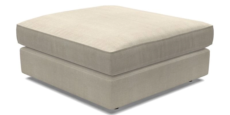 Slingsby fixed cover Footstool in Two Tone Plain Biscuit