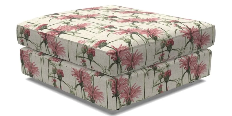 Slingsby fixed cover Footstool in Two Tone Plain Biscuit