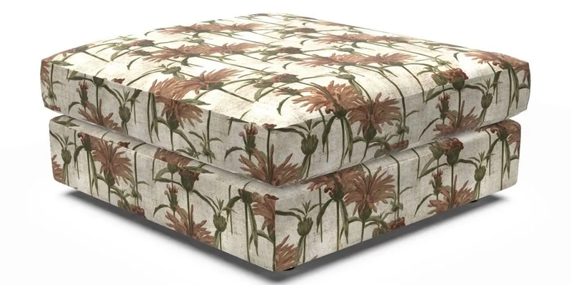 Slingsby fixed cover Footstool in Two Tone Plain Biscuit