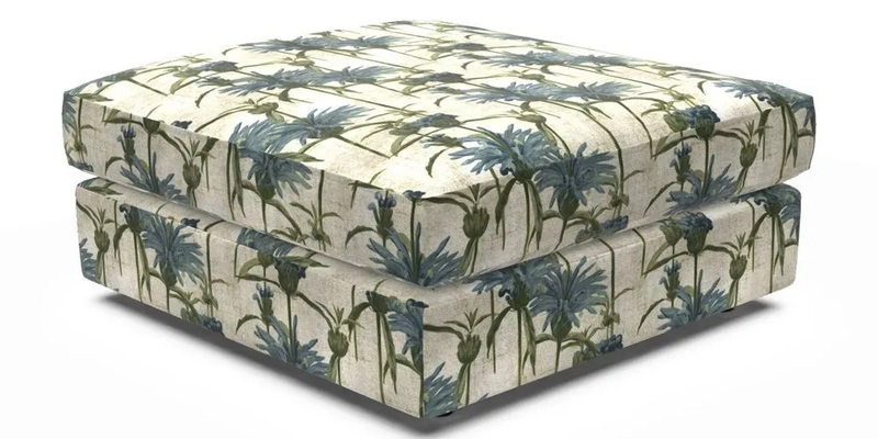 Slingsby fixed cover Footstool in Two Tone Plain Biscuit