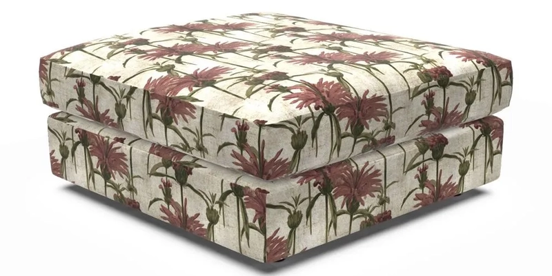 Slingsby fixed cover Footstool in Two Tone Plain Biscuit