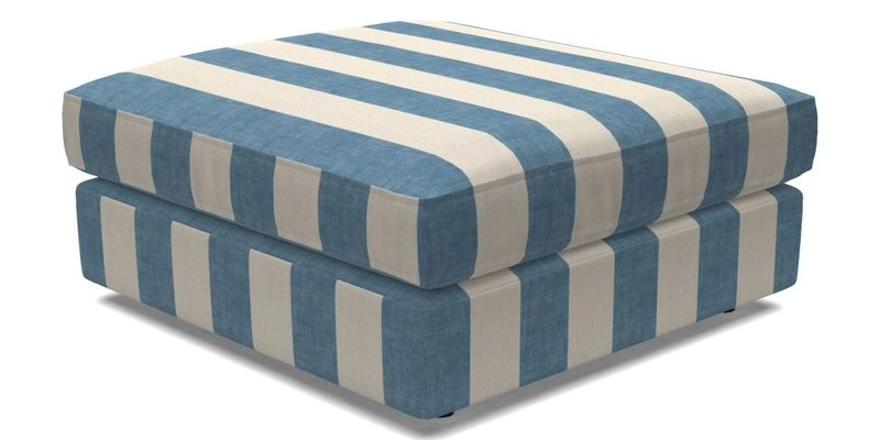 Slingsby fixed cover Footstool in Two Tone Plain Biscuit