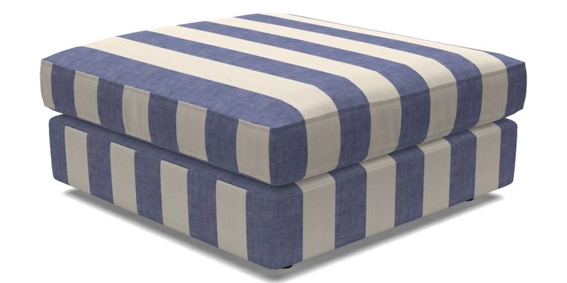 Slingsby fixed cover Footstool in Two Tone Plain Biscuit