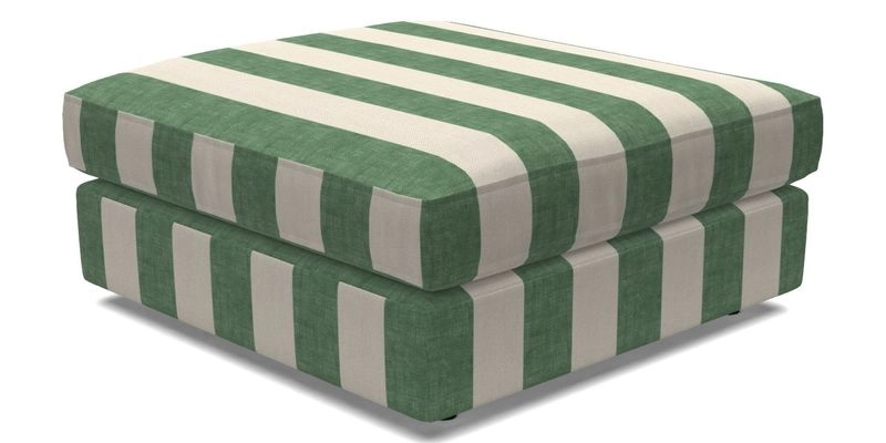 Slingsby fixed cover Footstool in Two Tone Plain Biscuit