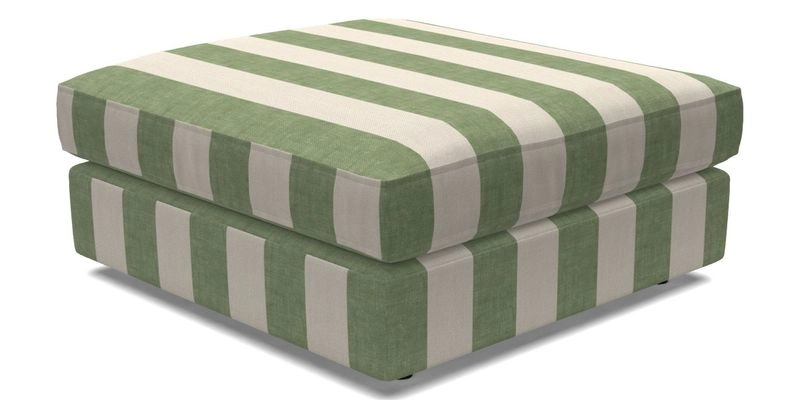 Slingsby fixed cover Footstool in Two Tone Plain Biscuit