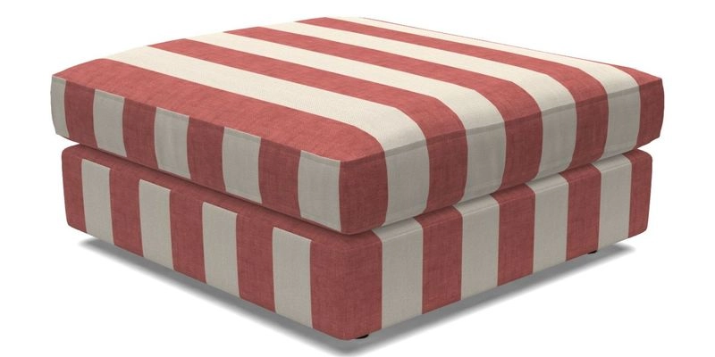 Slingsby fixed cover Footstool in Two Tone Plain Biscuit