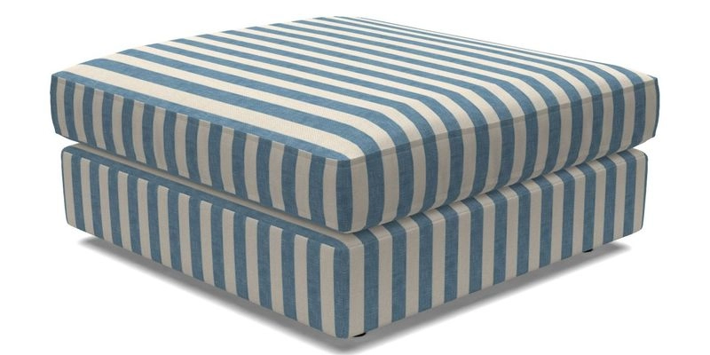 Slingsby fixed cover Footstool in Two Tone Plain Biscuit