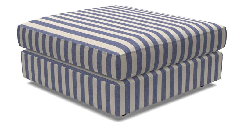 Slingsby fixed cover Footstool in Two Tone Plain Biscuit