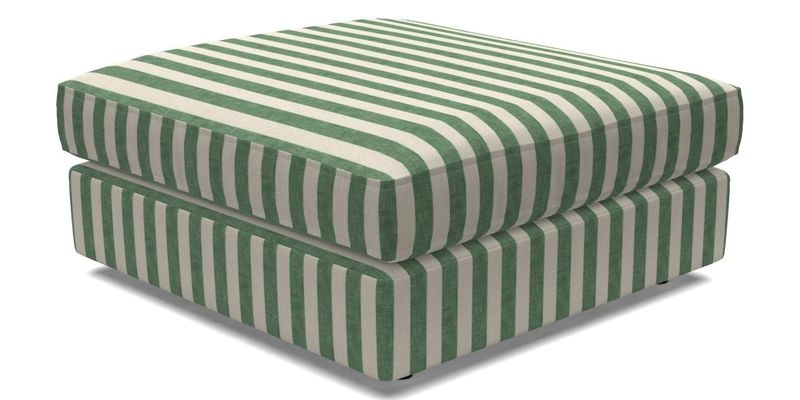 Slingsby fixed cover Footstool in Two Tone Plain Biscuit