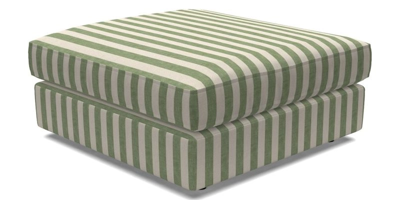 Slingsby fixed cover Footstool in Two Tone Plain Biscuit