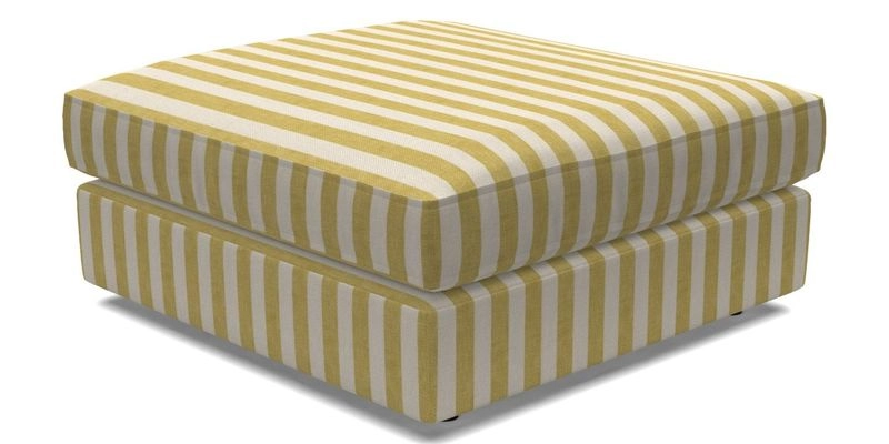 Slingsby fixed cover Footstool in Two Tone Plain Biscuit