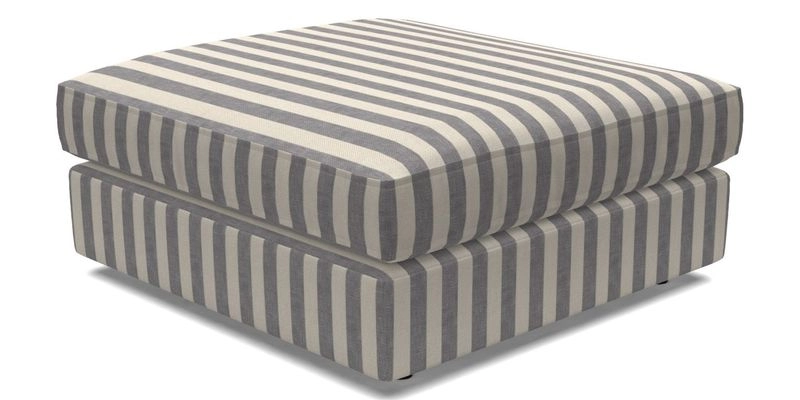 Slingsby fixed cover Footstool in Two Tone Plain Biscuit