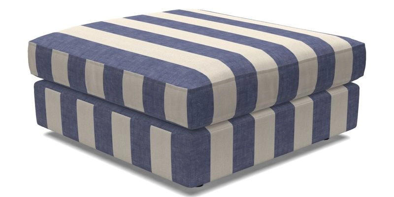 Slingsby fixed cover Footstool in Two Tone Plain Biscuit