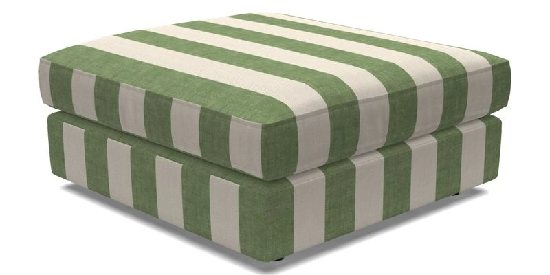Slingsby fixed cover Footstool in Two Tone Plain Biscuit