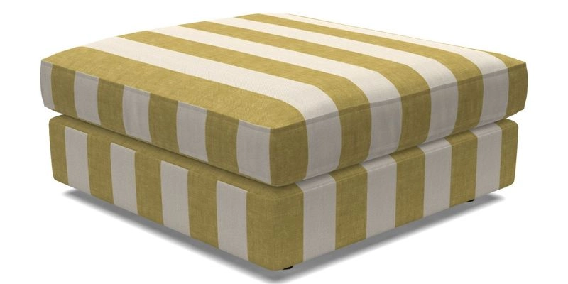 Slingsby fixed cover Footstool in Two Tone Plain Biscuit