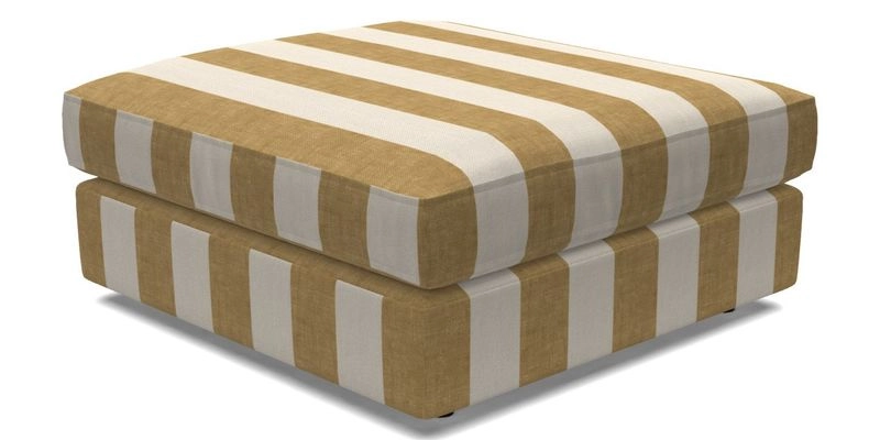 Slingsby fixed cover Footstool in Two Tone Plain Biscuit