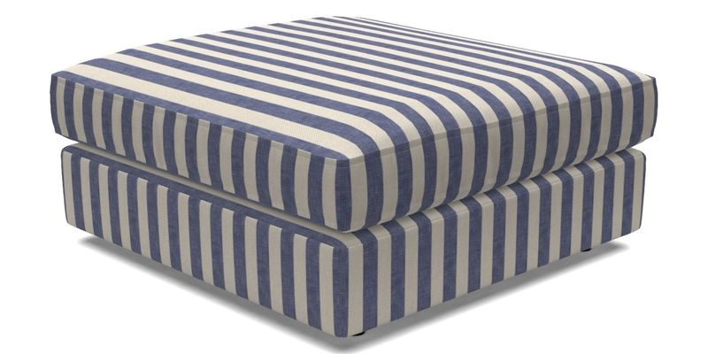 Slingsby fixed cover Footstool in Two Tone Plain Biscuit