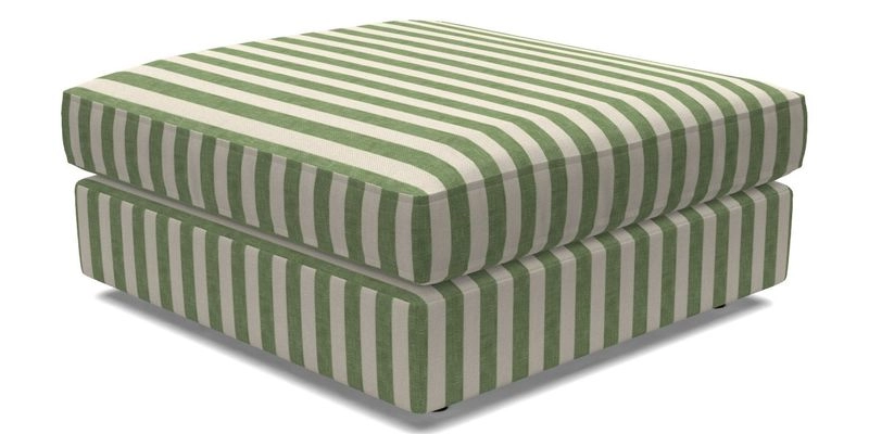Slingsby fixed cover Footstool in Two Tone Plain Biscuit