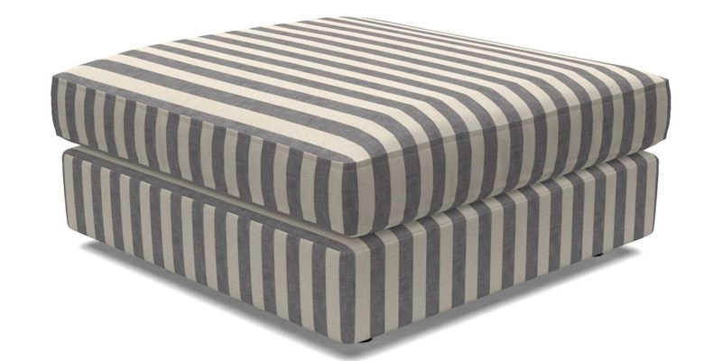 Slingsby fixed cover Footstool in Two Tone Plain Biscuit