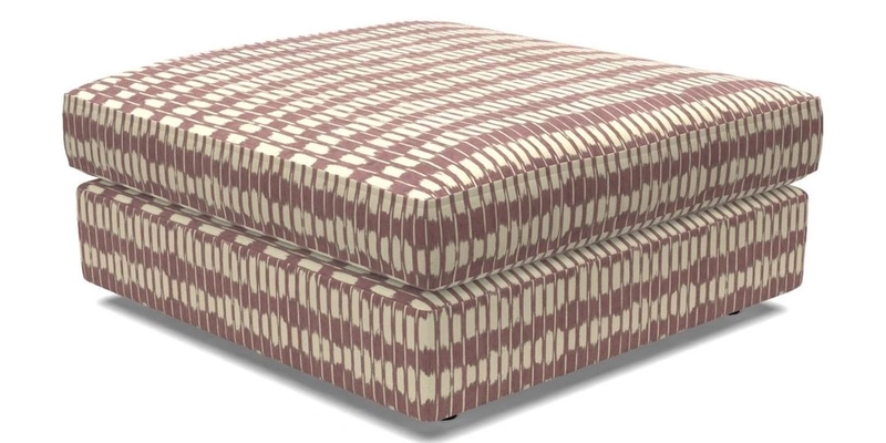 Slingsby fixed cover Footstool in Two Tone Plain Biscuit
