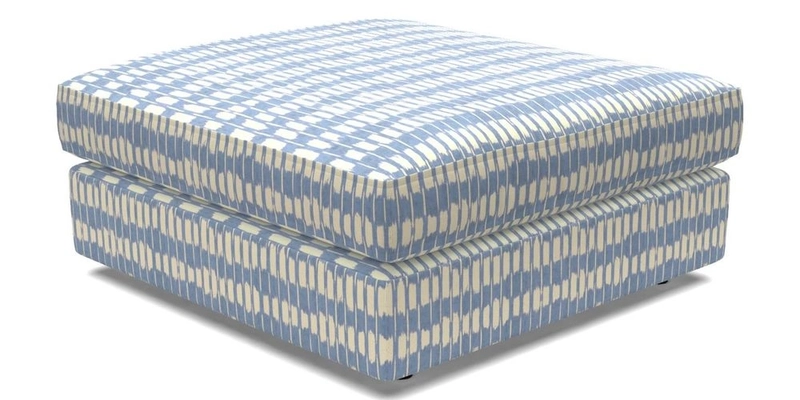 Slingsby fixed cover Footstool in Two Tone Plain Biscuit