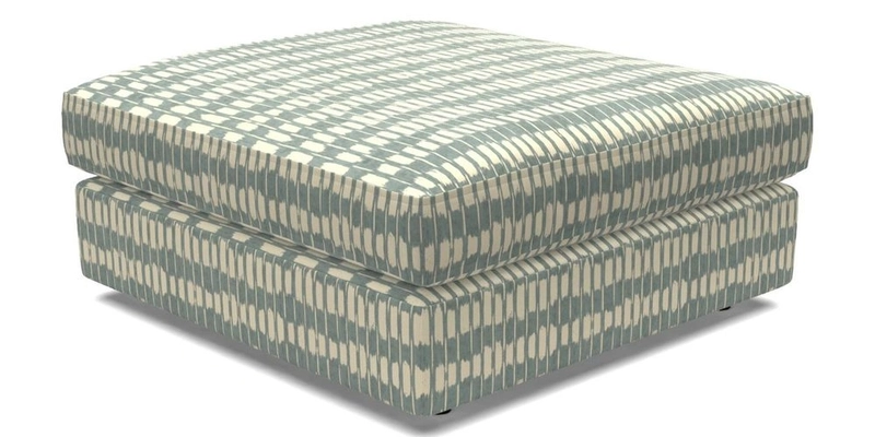 Slingsby fixed cover Footstool in Two Tone Plain Biscuit