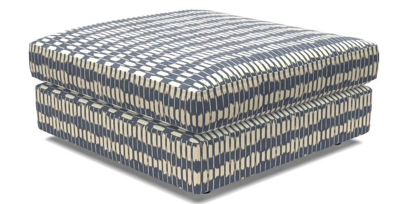 Slingsby fixed cover Footstool in Two Tone Plain Biscuit