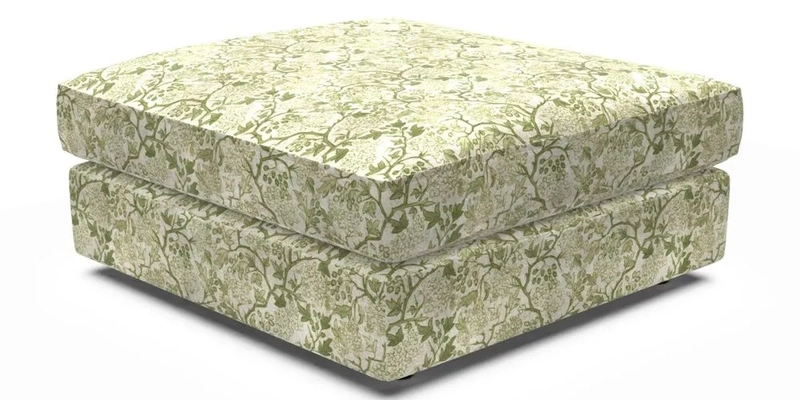 Slingsby fixed cover Footstool in Two Tone Plain Biscuit