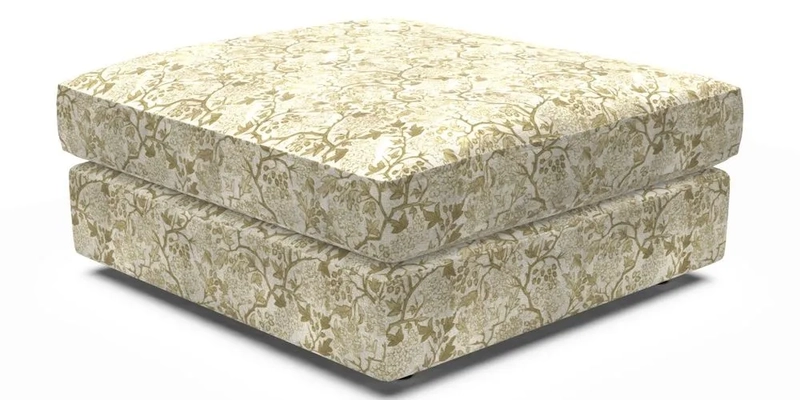 Slingsby fixed cover Footstool in Two Tone Plain Biscuit