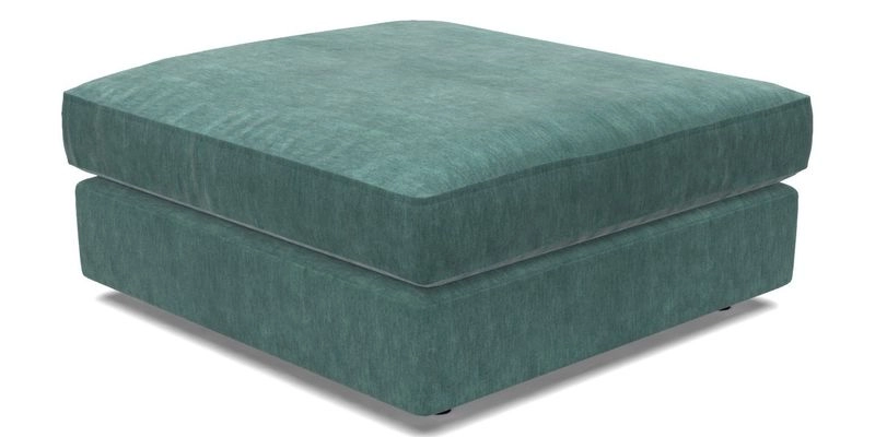 Slingsby fixed cover Footstool in Two Tone Plain Biscuit
