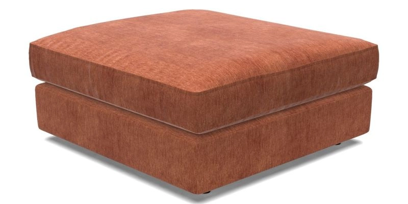Slingsby fixed cover Footstool in Two Tone Plain Biscuit