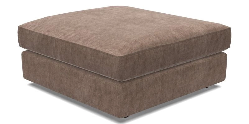 Slingsby fixed cover Footstool in Two Tone Plain Biscuit