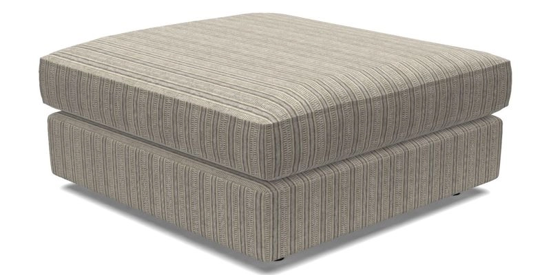 Slingsby fixed cover Footstool in Two Tone Plain Biscuit