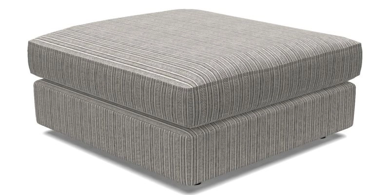 Slingsby fixed cover Footstool in Two Tone Plain Biscuit