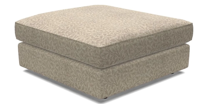 Slingsby fixed cover Footstool in Two Tone Plain Biscuit