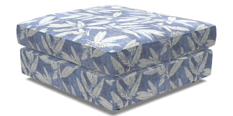 Slingsby fixed cover Footstool in Two Tone Plain Biscuit