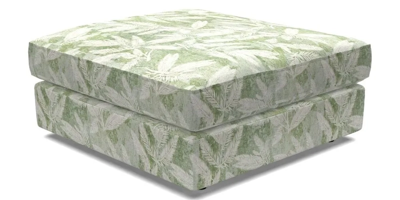 Slingsby fixed cover Footstool in Two Tone Plain Biscuit