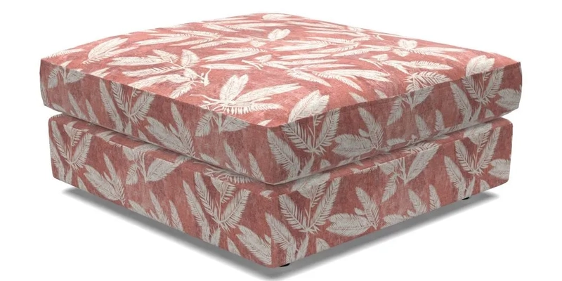 Slingsby fixed cover Footstool in Two Tone Plain Biscuit