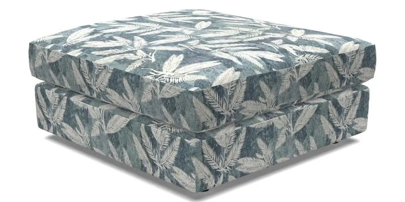 Slingsby fixed cover Footstool in Two Tone Plain Biscuit