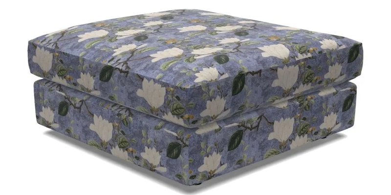 Slingsby fixed cover Footstool in Two Tone Plain Biscuit
