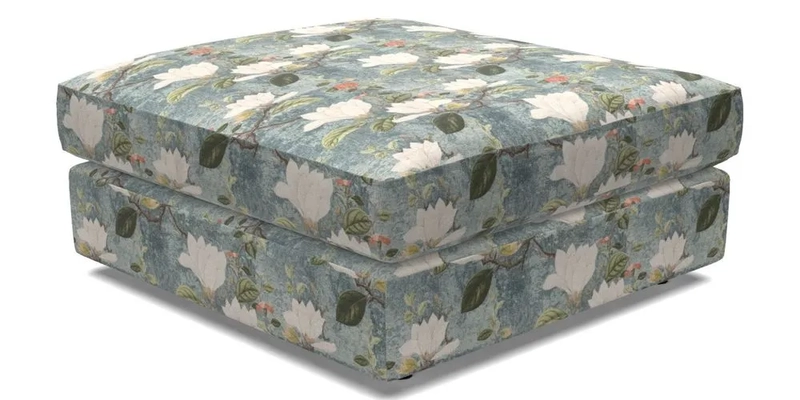 Slingsby fixed cover Footstool in Two Tone Plain Biscuit