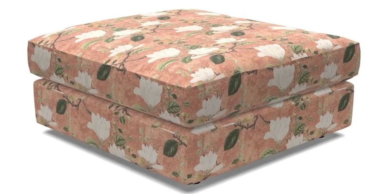 Slingsby fixed cover Footstool in Two Tone Plain Biscuit