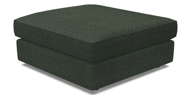 Slingsby fixed cover Footstool in Two Tone Plain Biscuit