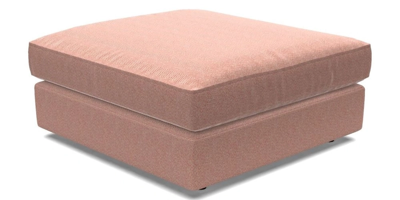Slingsby fixed cover Footstool in Two Tone Plain Biscuit