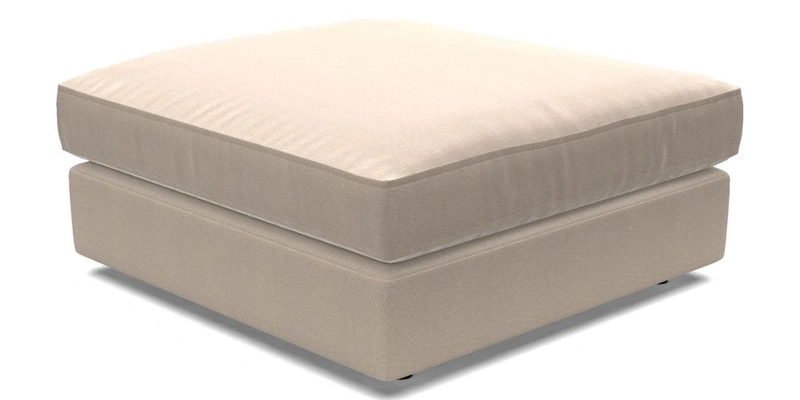 Slingsby fixed cover Footstool in Two Tone Plain Biscuit