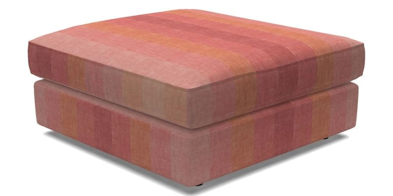 Slingsby fixed cover Footstool in Two Tone Plain Biscuit