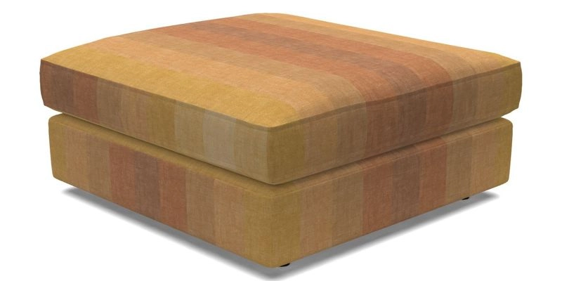 Slingsby fixed cover Footstool in Two Tone Plain Biscuit