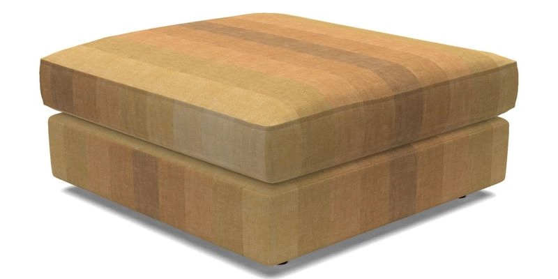 Slingsby fixed cover Footstool in Two Tone Plain Biscuit